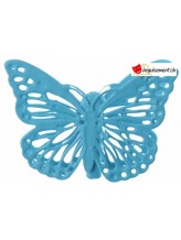 Metal butterfly on turquoise clip