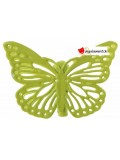 Papillon métal sur pince vert