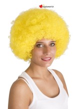 Perruque afro jaune adulte Perruque afro jaune adulte