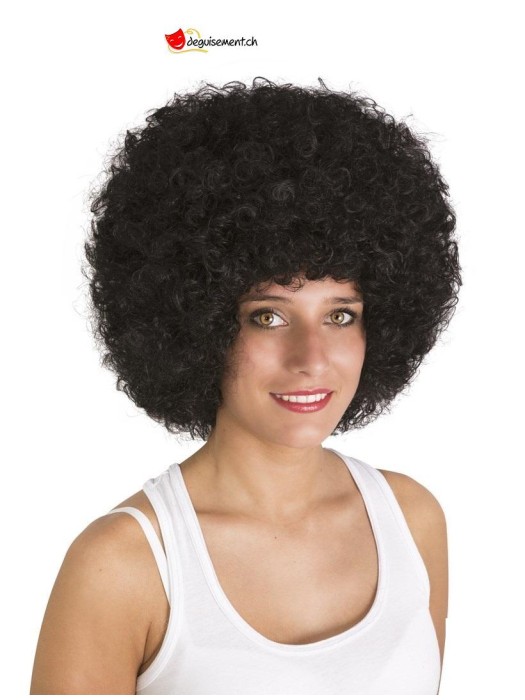 Perruque afro noir adulte