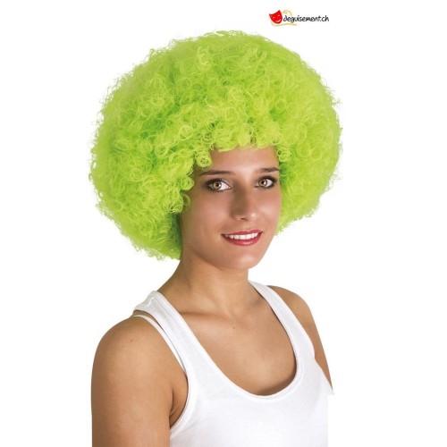 Adult green afro wig