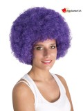 Perruque afro violet adulte