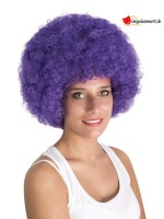 Violette Afro-Perücke für Erwachsene