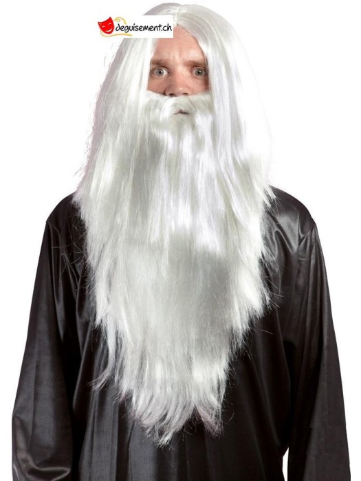 Mage wig and beard - white