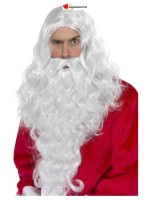 Perruque et barbe de père noël
