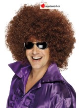 Perruque brune afro Perruque brune afro