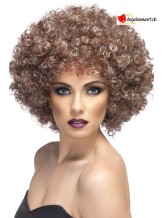 Perruque brune et blonde afro Perruque brune et blonde afro