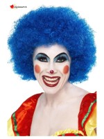 Perruque clown afro bleu
