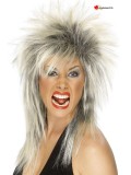 Perruque Diva Rock blond/noir