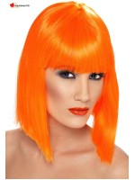 Orange Glam Perücke