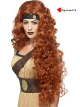 Perruque guerrière médieval - longue - rousse