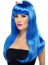 Perruque longue Babelicious bleu Perruque longue Babelicious bleu