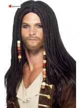 Perruque pirate avec perles Perruque pirate avec perles