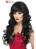 Perruque de sirène noire taille unique