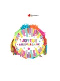 Piñata ronde Joyeux Anniversaire