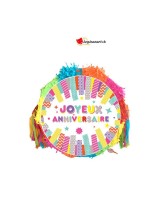 Round Piñata Joyeux Anniversaire Round Piñata Joyeux Anniversaire