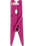 Pinces en bois fuchsia