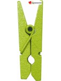 Pinces en bois vert kiwi