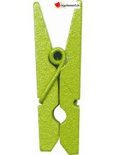 Kiwi green wooden tongs Kiwi green wooden tongs