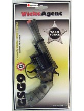 Pistolet plastique transparent à amorces 12 coups GSG9<br> Pistolet plastique transparent à amorces 12 coups GSG9<br>