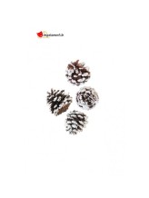 Pommes de pin naturel avec neige - 4 pièces Pommes de pin naturel avec neige - 4 pièces
