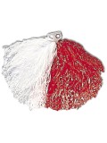 Pompon blanc et rouge