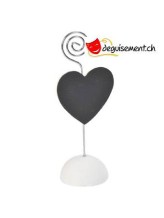 Portes noms ardoise coeur blanc Portes noms ardoise coeur blanc