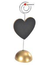 Portes noms ardoise coeur or