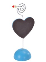 Portes noms ardoise coeur turquoise