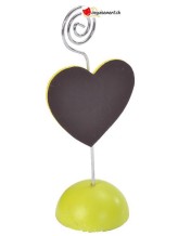 Portes noms ardoise coeur vert