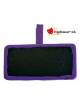 Portes noms - marque place - ardoise prune