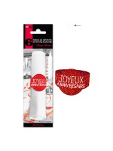 Ronds de serviette joyeux anniversaire - rouge Ronds de serviette joyeux anniversaire - rouge
