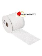 Ruban coton dentelle blanc - 7cmx2m Ruban coton dentelle blanc - 7cmx2m