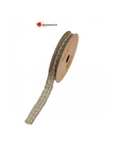 Ruban coton dentelle taupe - 1cmx2m Ruban coton dentelle taupe - 1cmx2m