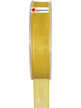 Ruban organdi 20 mts 7mm jaune Ruban organdi 20 mts 7mm jaune