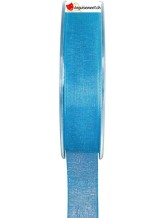 Ruban organdi 20 mts 7mm turquoise Ruban organdi 20 mts 7mm turquoise