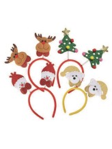 Serre-tête de Noël à paillettes - modèle aléatoire Serre-tête de Noël à paillettes - modèle aléatoire