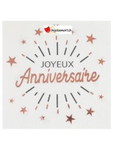 Asciugamano di compleanno scintillante - Oro rosa Asciugamano di compleanno scintillante - Oro rosa