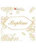 Serviette Baptême - 33x33cm - 20 pièces