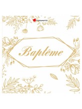 Baptême Napkin - 33x33cm - 20 pieces Baptême Napkin - 33x33cm - 20 pieces