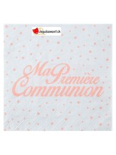 Serviette Communion corail - 20 pces