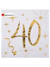 Asciugamani età 40 - oro Asciugamani età 40 - oro