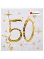Towels age 50  - gold