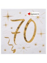 Asciugamani età 70 - oro Asciugamani età 70 - oro