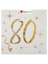 Asciugamani età 80 - oro Asciugamani età 80 - oro