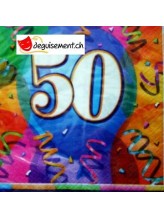 Serviettes anniversaire 50 ans