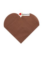 Serviettes en forme de coeur chocolat