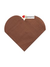 Serviettes en forme de coeur chocolat Serviettes en forme de coeur chocolat