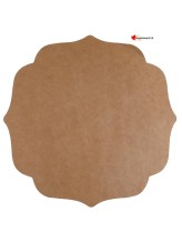 Tovaglietta smerlata in Kraft - 34x34 cm - 6 pezzi