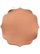 Pink gold scalloped placemat - 34x34cm - 6 pieces Pink gold scalloped placemat - 34x34cm - 6 pieces